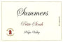 Summers Estate Petite Sirah 2012 Front Label