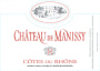 Chateau de Manissy Cotes du Rhone 2013 Front Label