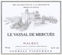 Chateau de Mercues Georges Vigouroux Le Vassal de Mercues 2011 Front Label