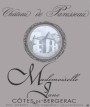 Chateau de Panisseau Cotes de Bergerac Mamoiselle Jane 2007 Front Label