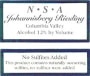 Badger Mountain Johannisberg Riesling No Sulfites Added 2000 Front Label