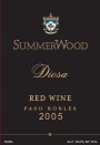SummerWood Diosa Red 2005 Front Label
