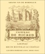 Chateau de Ricaud Loupiac 2013 Front Label