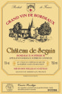 Chateau Seguin Bordeaux Cuvee Prestige Superieur 2014 Front Label