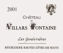 Chateau de Villars Fontaine Bourgogne Hautes Cotes de Nuits Les Genevrieres 2001 Front Label