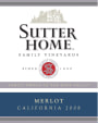 Sutter Home Merlot 2008 Front Label