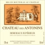 Chateau des Antonins Bordeaux Superieur 2013 Front Label