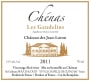 Chateau des Jean-Loron  Beaujolais Chenas Les Gandelins 2011 Front Label