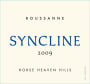 Syncline Roussanne 2009 Front Label