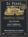 Chateau Ferre Le Ferre  Artisan Cru 2014 Front Label