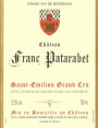 Chateau Franc Patarabet Saint-Emilion Grand Cru 2009 Front Label