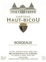 Chateau Haut Bicou  2014 Front Label