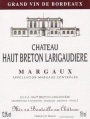 Chateau Haut Breton Larigaudiere Margaux 2010 Front Label