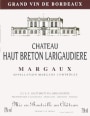 Chateau Haut Breton Larigaudiere Margaux 2015 Front Label