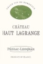 Chateau Haut Lagrange Pessac Leognan Blanc 2010 Front Label