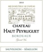 Chateau Haut Peyruguet Bordeaux Blanc 2014 Front Label