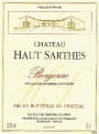 Chateau Haut Sarthes Bergerac 2010 Front Label