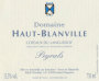 Chateau Haut-Blanville Coteaux du Languedoc Peyrals 2008 Front Label