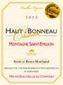 Chateau Haut-Bonneau Montagne Saint-Emilion Vieilles Vignes 2012 Front Label