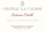Chateau La Calisse Patricia Ortelli Rouge 2014 Front Label