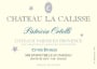 Chateau La Calisse Patricia Ortelli Cuvee Etoiles Blanc 2014 Front Label