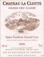 Chateau La Clotte Saint-Emilion Grand Cru 2005 Front Label