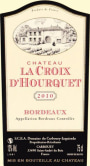 Chateau La Croix d'Hourquet Bordeaux 2010 Front Label