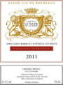 Chateau la Tulipe Bordeaux Superieur 2011 Front Label
