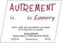 Chateau Lamery Vin de France Autrement 2012 Front Label