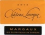 Chateau Laroque Margaux  2012 Front Label