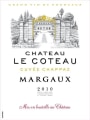 Chateau Le Coteau Margaux Cuvee Chappaz 2010 Front Label