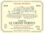 Chateau Le Grand Verdus Bordeaux Grande Reserve Superieur 2010 Front Label
