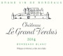 Chateau Le Grand Verdus Bordeaux Blanc 2014 Front Label