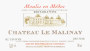 Chateau Le Malinay Moulis en Medoc 2013 Front Label