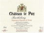 Chateau Le Puy Cotes de Bordeaux Francs Cuvee Barthelemy 2011 Front Label