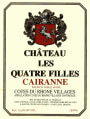 Chateau les Quatre Filles Cairanne Cotes du Rhone Villages 2014 Front Label