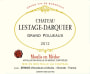 Chateau Lestage-Darquier  2012 Front Label