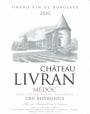 Chateau Livran Medoc 2010 Front Label