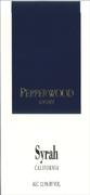 Pepperwood Grove Syrah 1999 Front Label