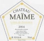 Chateau Maime Cotes de Provence Blanc 2004 Front Label