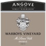 Angove Family Winemakers Warboys Vineyard Shiraz 2013 Front Label