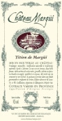 Chateau Margui Coteaux Varois Titien de Margui 2012 Front Label