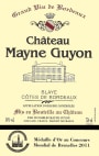Chateau Mayne-Guyon Cotes de Bordeaux Blaye 2012 Front Label