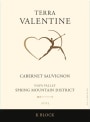 Terra Valentine K Block Cabernet Sauvignon 2013 Front Label