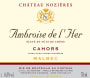 Chateau Nozieres Ambroise de l'Her 2012 Front Label