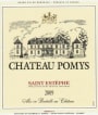 Chateau Pomys Saint Estephe 2009 Front Label