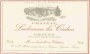 Chateau Pont De Brion Chateau Ludeman Les Cedres 2010 Front Label