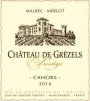 Chateau Saint Didier Parnac Cahors Chateau de Grezels Prestige 2014 Front Label