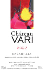 Chateau Vari Monbazillac 2007 Front Label