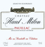 Cheval Quancard Chateau Haut Milon 2008 Front Label